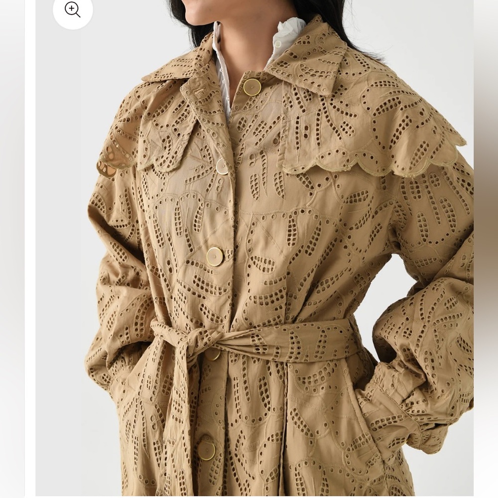 NWT FARM Rio Laise Trench Coat Size S